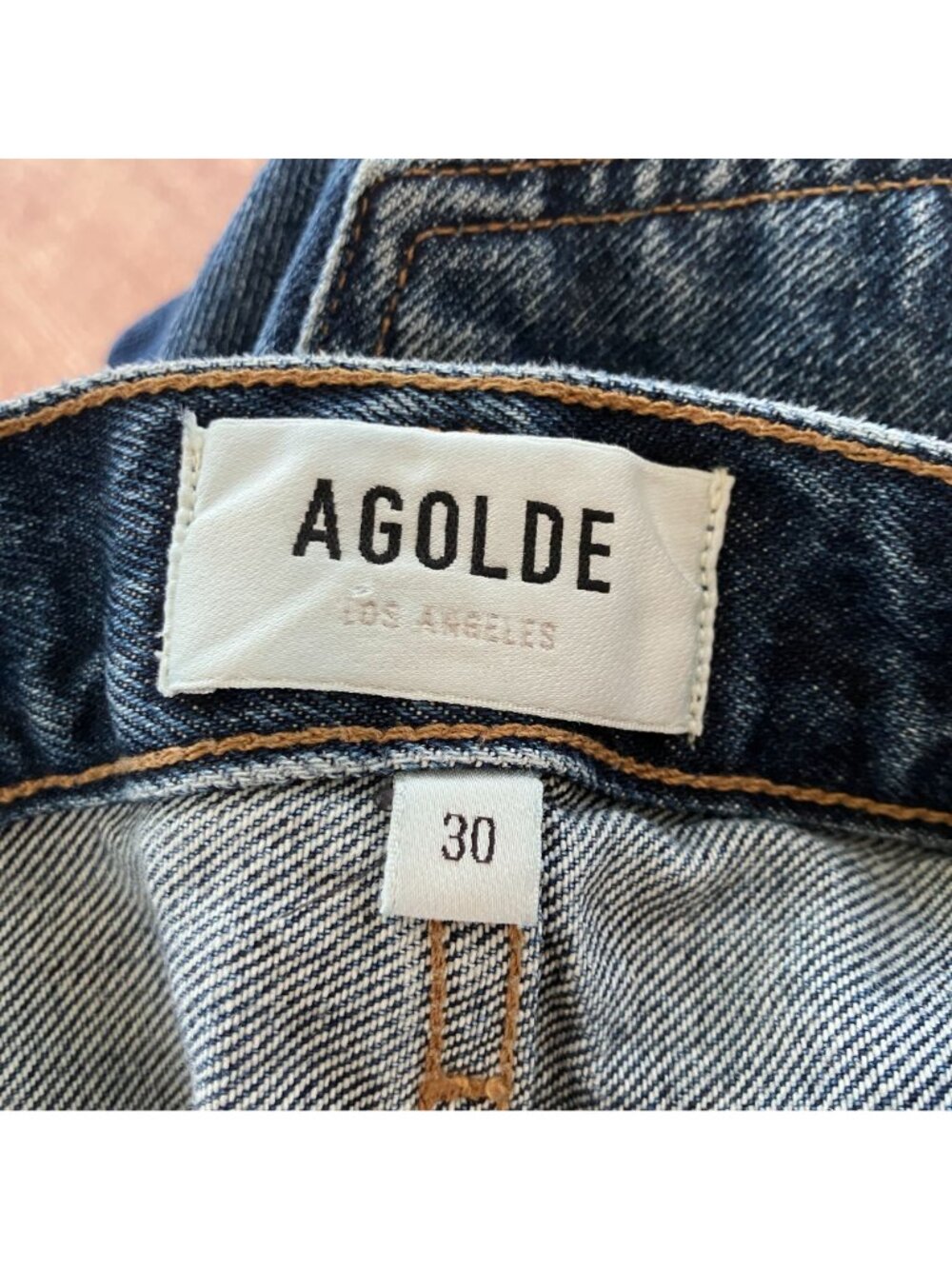 AGOLDE Womens Clara Wide Leg Dark Wash Designer Denim Jeans Size 30 Blue AN EXC - Picture 6 of 12